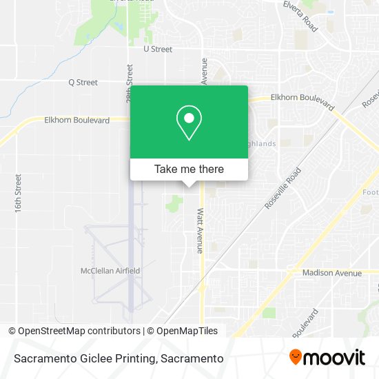 Sacramento Giclee Printing map