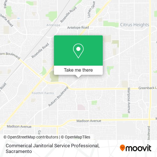 Commerical Janitorial Service Professional map