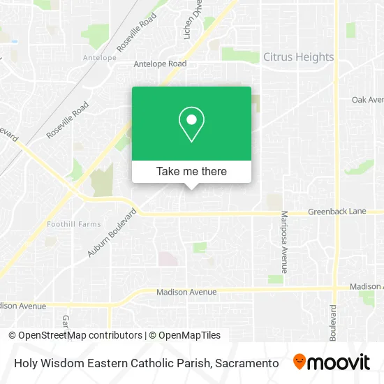 Holy Wisdom Eastern Catholic Parish map
