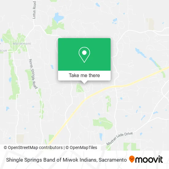 Mapa de Shingle Springs Band of Miwok Indians