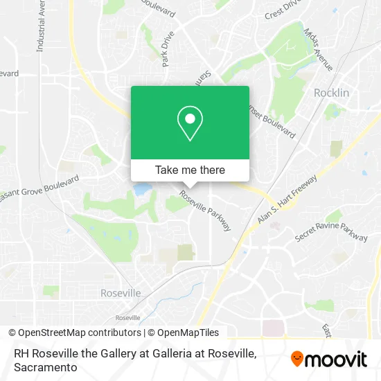 Mapa de RH Roseville the Gallery at Galleria at Roseville