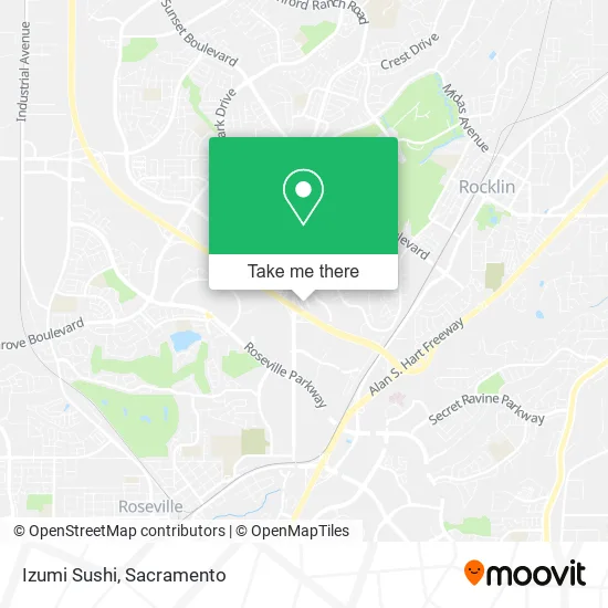 Mapa de Izumi Sushi