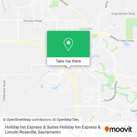 Holiday Inn Express & Suites-Holiday Inn Express & Lincoln Roseville map