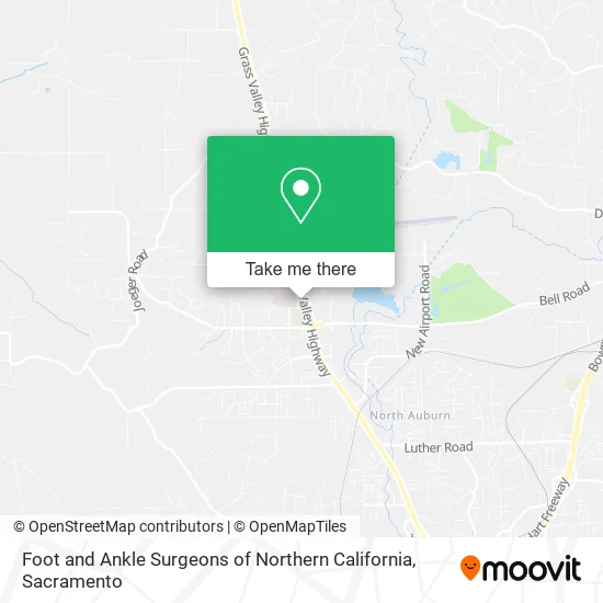 Foot and Ankle Surgeons of Northern California map