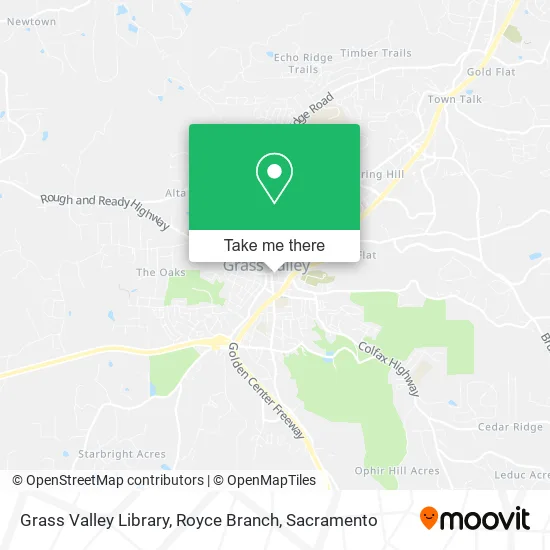 Grass Valley Library, Royce Branch map