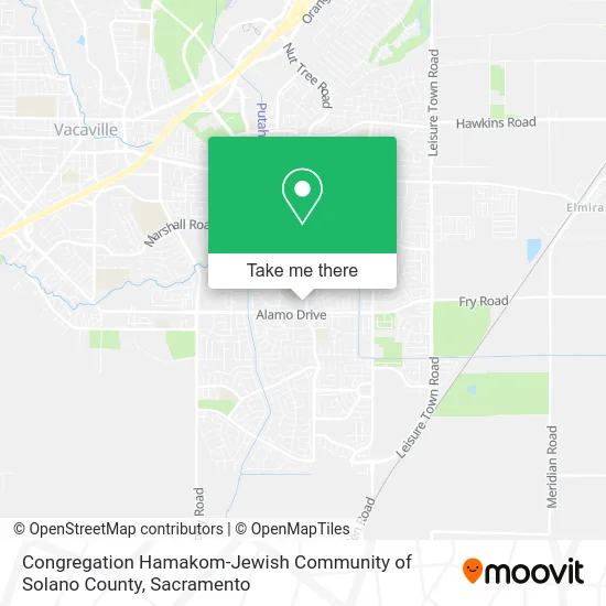 Congregation Hamakom-Jewish Community of Solano County map