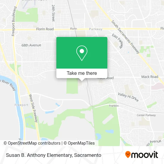 Mapa de Susan B. Anthony Elementary