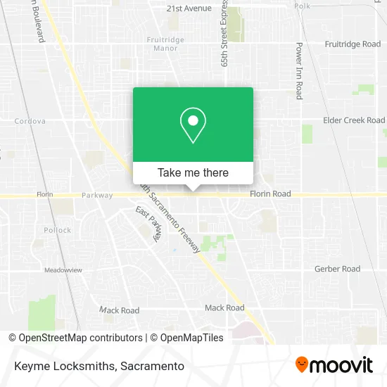 Keyme Locksmiths map