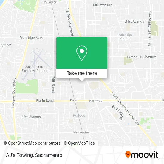 AJ's Towing map