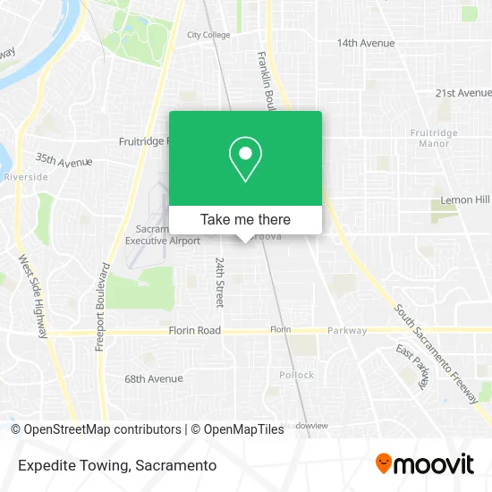 Expedite Towing map