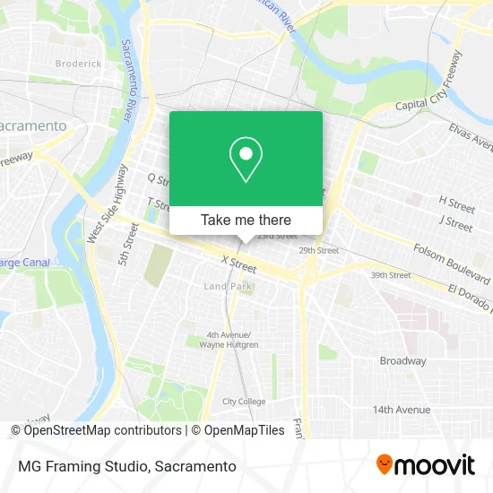 MG Framing Studio map