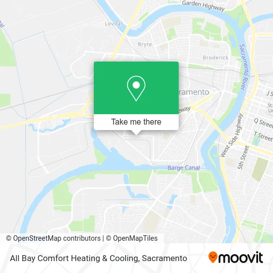 All Bay Comfort Heating & Cooling map