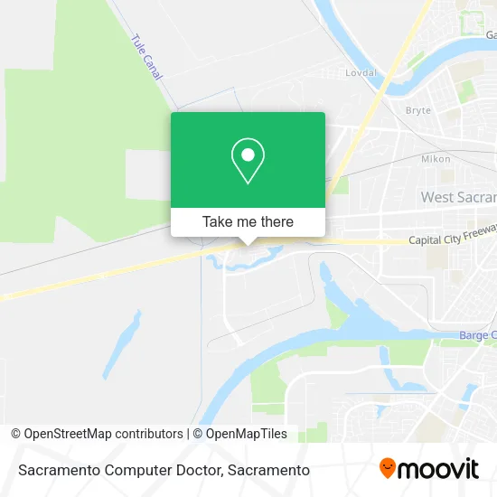 Sacramento Computer Doctor map