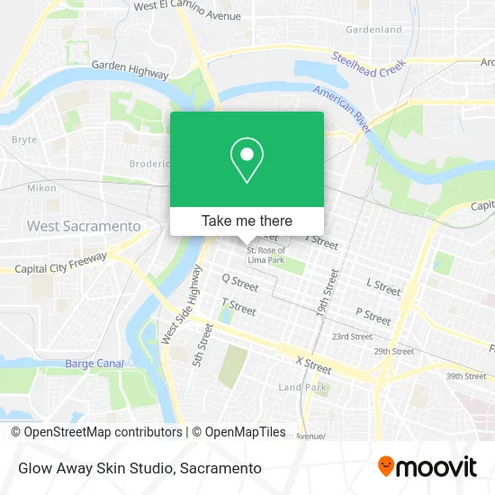 Mapa de Glow Away Skin Studio