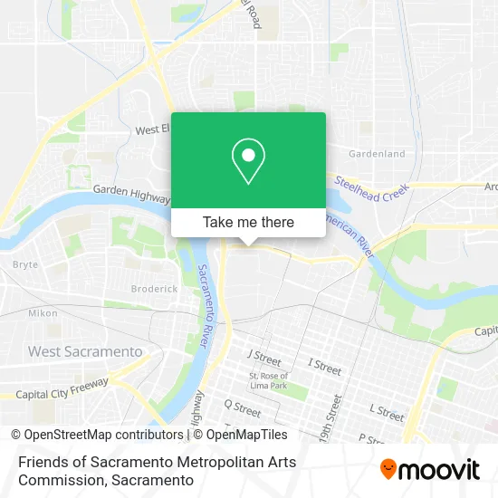 Friends of Sacramento Metropolitan Arts Commission map