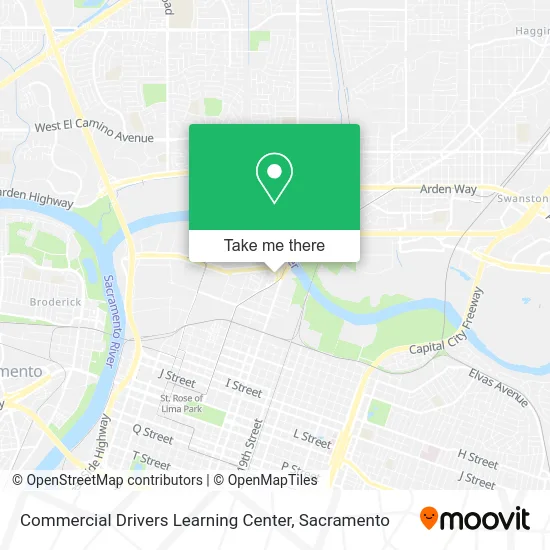 Commercial Drivers Learning Center map