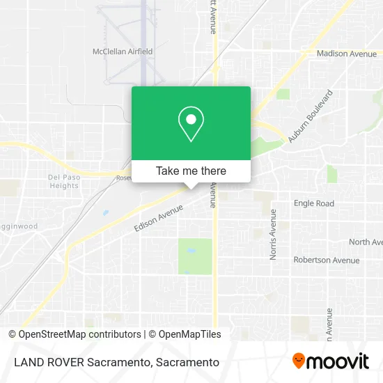 LAND ROVER Sacramento map