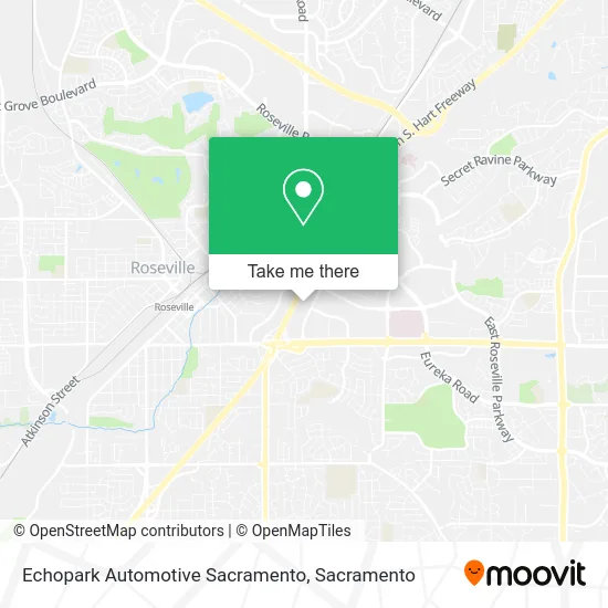 Mapa de Echopark Automotive Sacramento