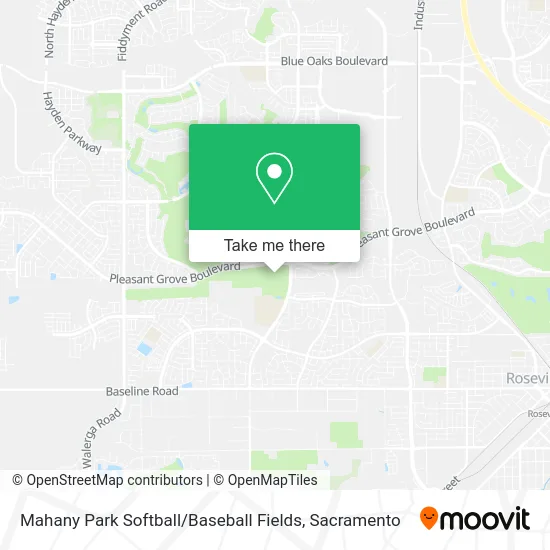 Mahany Park Softball / Baseball Fields map