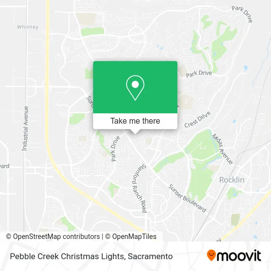 Mapa de Pebble Creek Christmas Lights