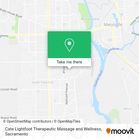 Cate Lightfoot Therapeutic Massage and Wellness map