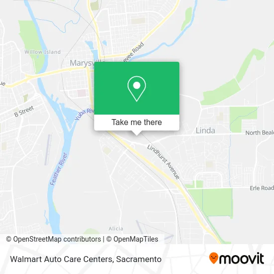 Walmart Auto Care Centers map
