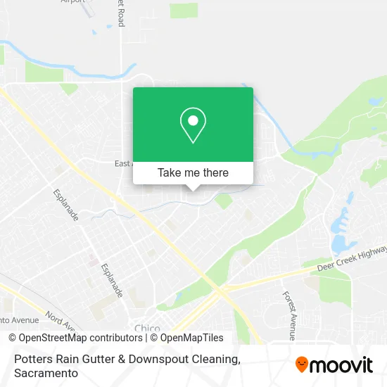 Potters Rain Gutter & Downspout Cleaning map
