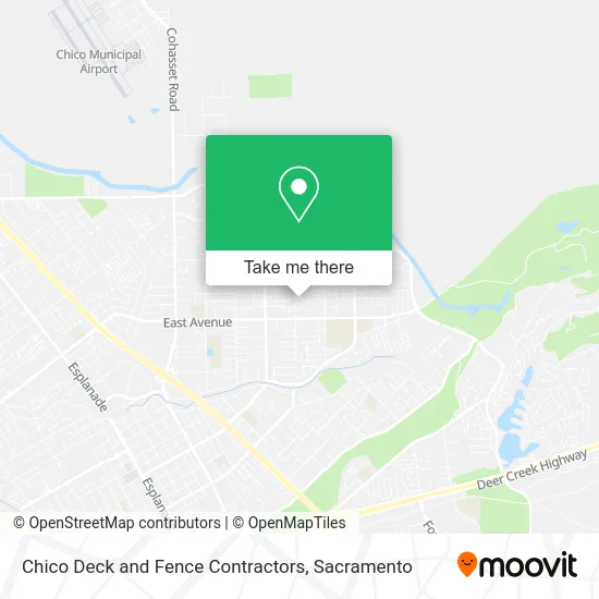 Chico Deck and Fence Contractors map