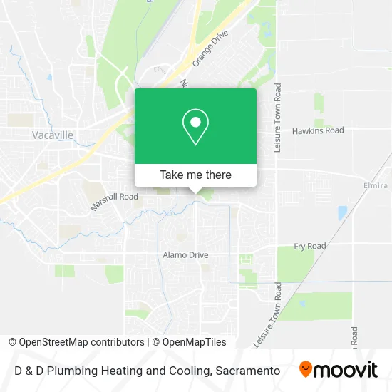 D & D Plumbing Heating and Cooling map