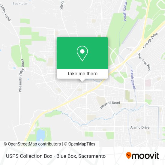 USPS Collection Box - Blue Box map
