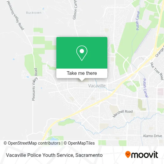 Vacaville Police Youth Service map