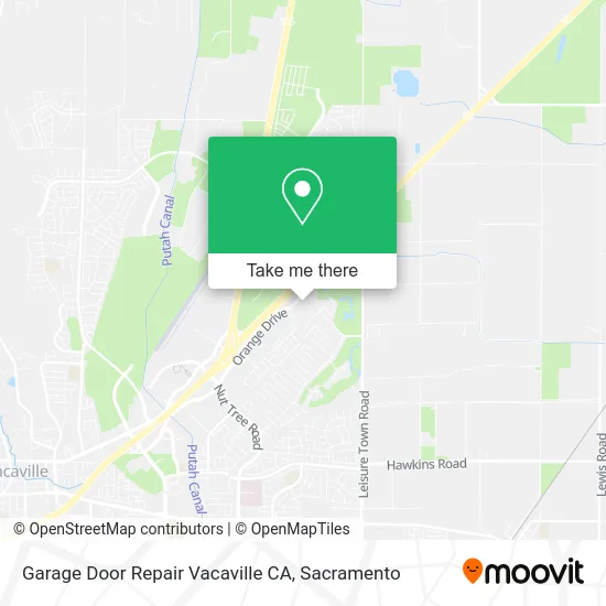Garage Door Repair Vacaville CA map
