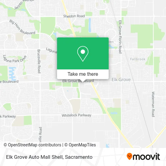 Elk Grove Auto Mall Shell map
