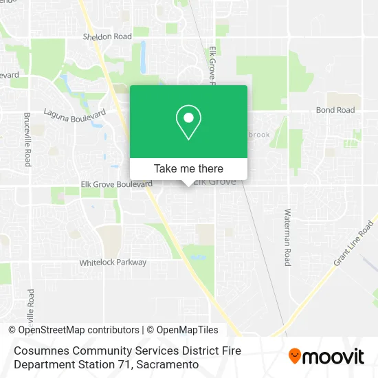 Mapa de Cosumnes Community Services District Fire Department Station 71
