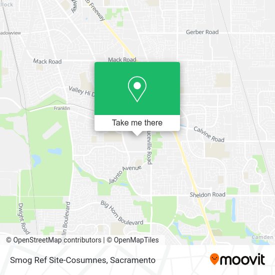 Smog Ref Site-Cosumnes map