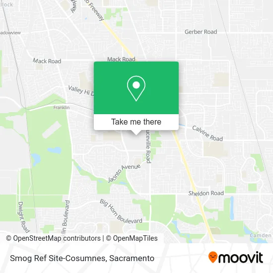 Smog Ref Site-Cosumnes map