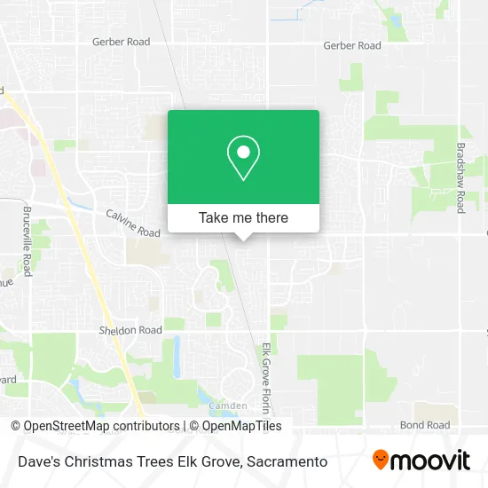 Mapa de Dave's Christmas Trees Elk Grove