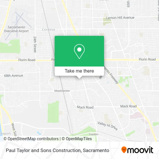 Mapa de Paul Taylor and Sons Construction
