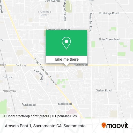Amvets Post 1, Sacramento CA map