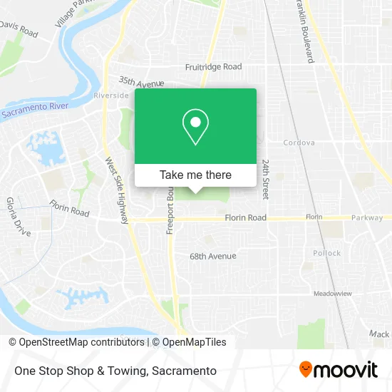 One Stop Shop & Towing map