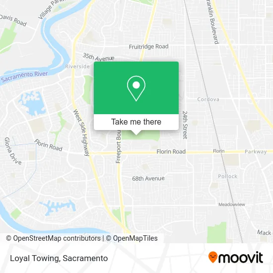 Loyal Towing map