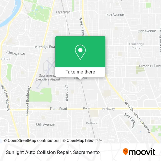 Sunlight Auto Collision Repair map