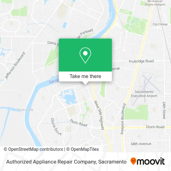 Authorized Appliance Repair Company map