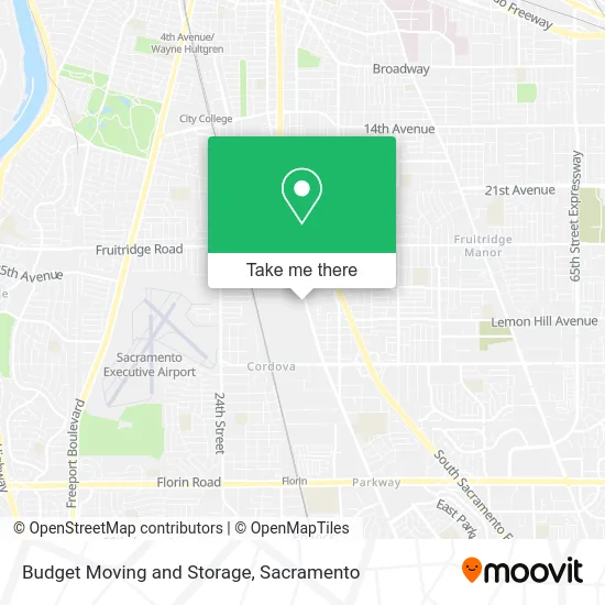 Budget Moving and Storage map