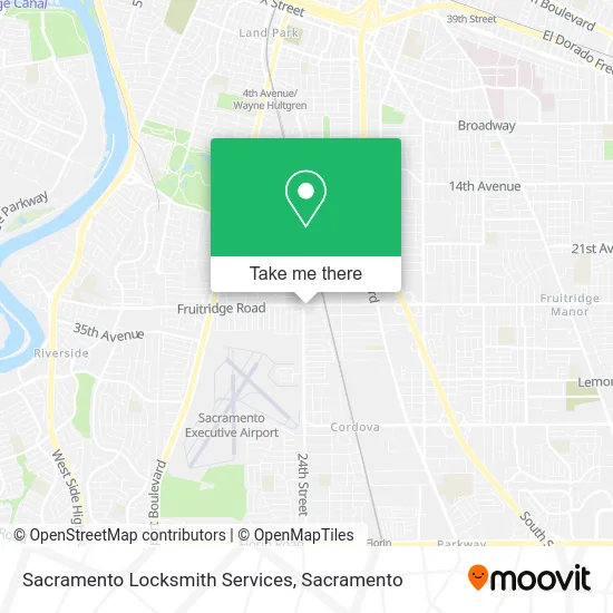 Mapa de Sacramento Locksmith Services