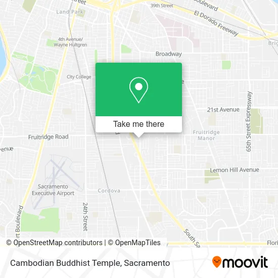 Cambodian Buddhist Temple map