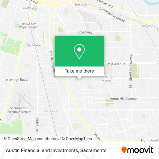 Austin Financial and Investments map