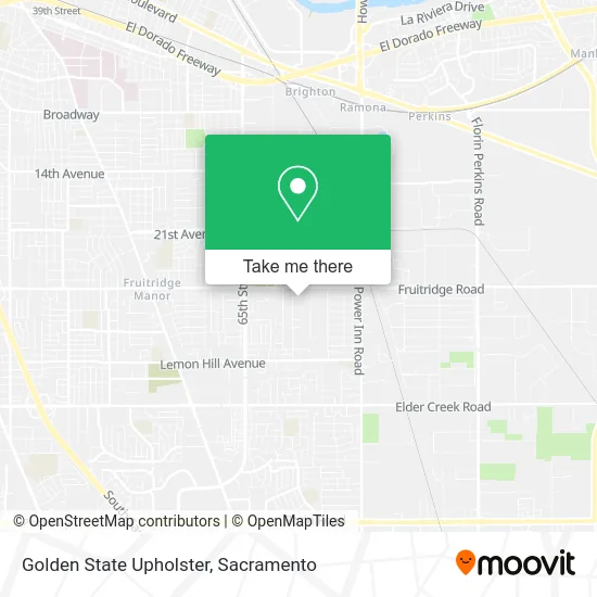 Mapa de Golden State Upholster