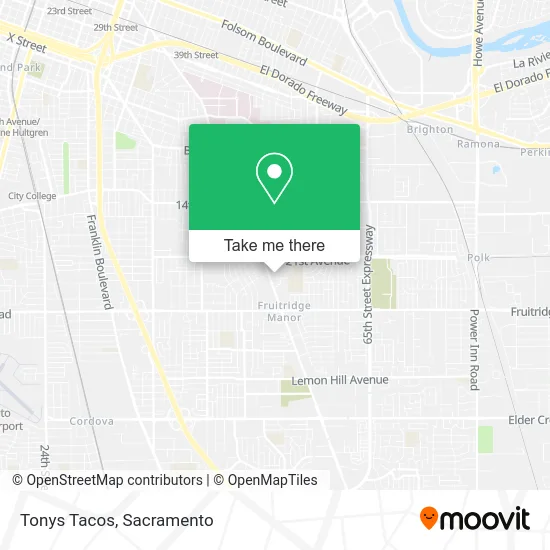 Mapa de Tonys Tacos