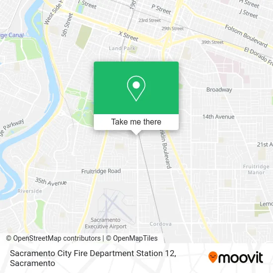 Sacramento City Fire Department Station 12 map